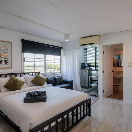 White & Black Cozy Room Heart Of Nimman